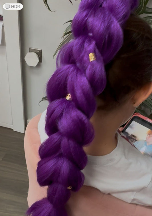 ✨ Rumi-Inspired Dark Purple Dragon Braid ✨