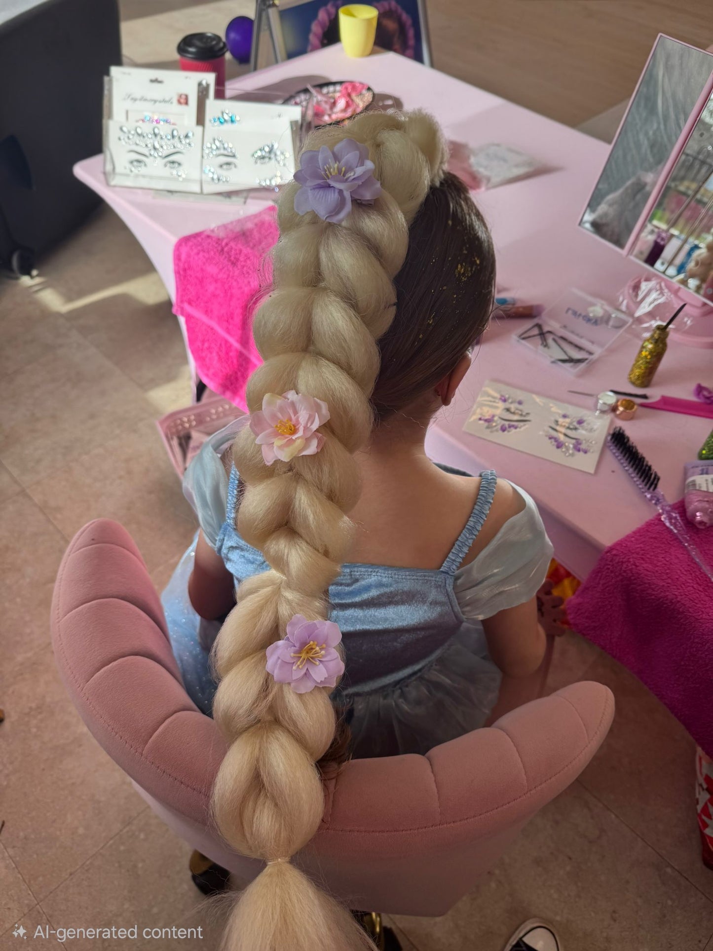 Rapunzel‑Inspired Golden Blossom Dragon Braid