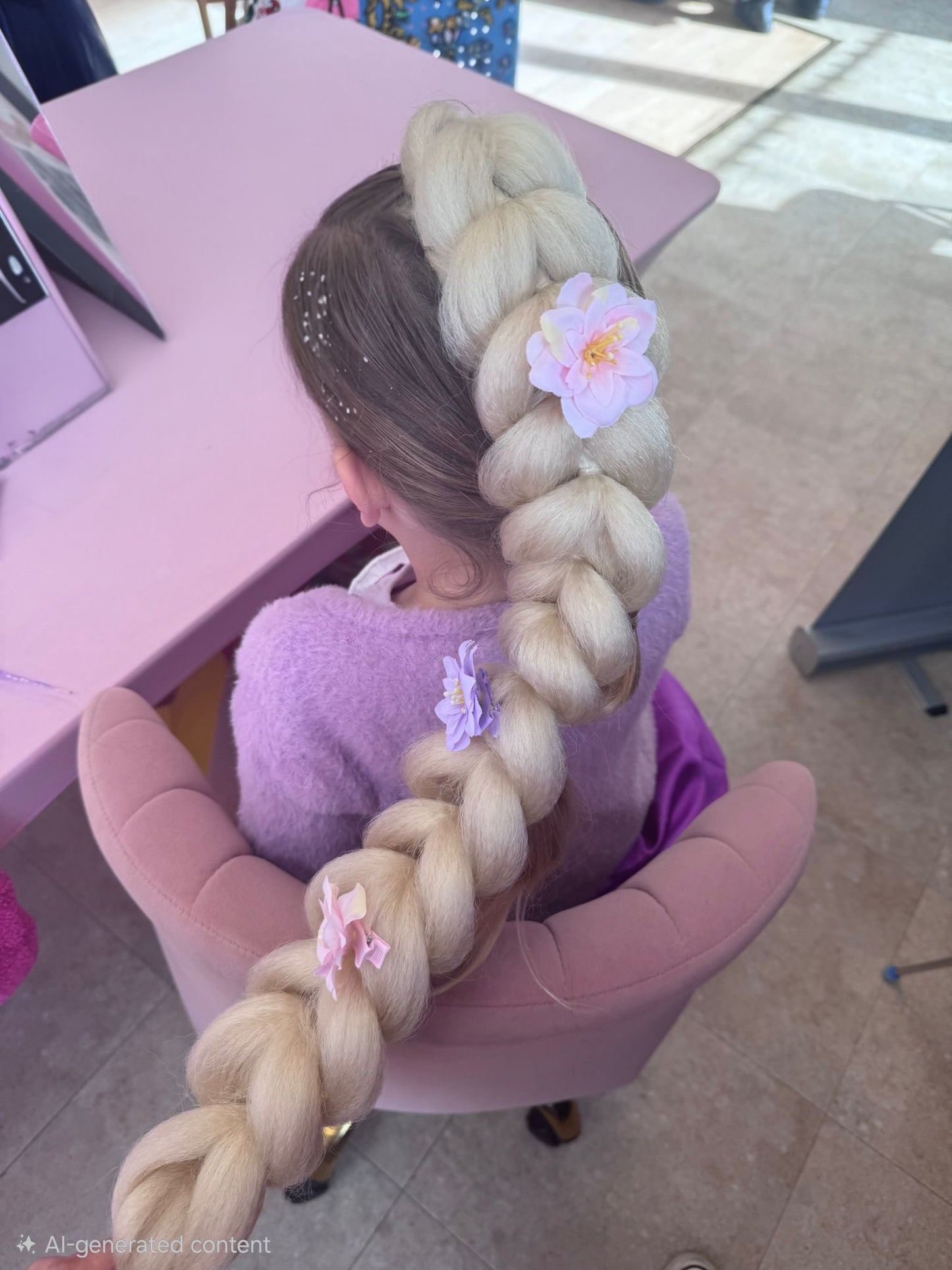Rapunzel‑Inspired Golden Blossom Dragon Braid