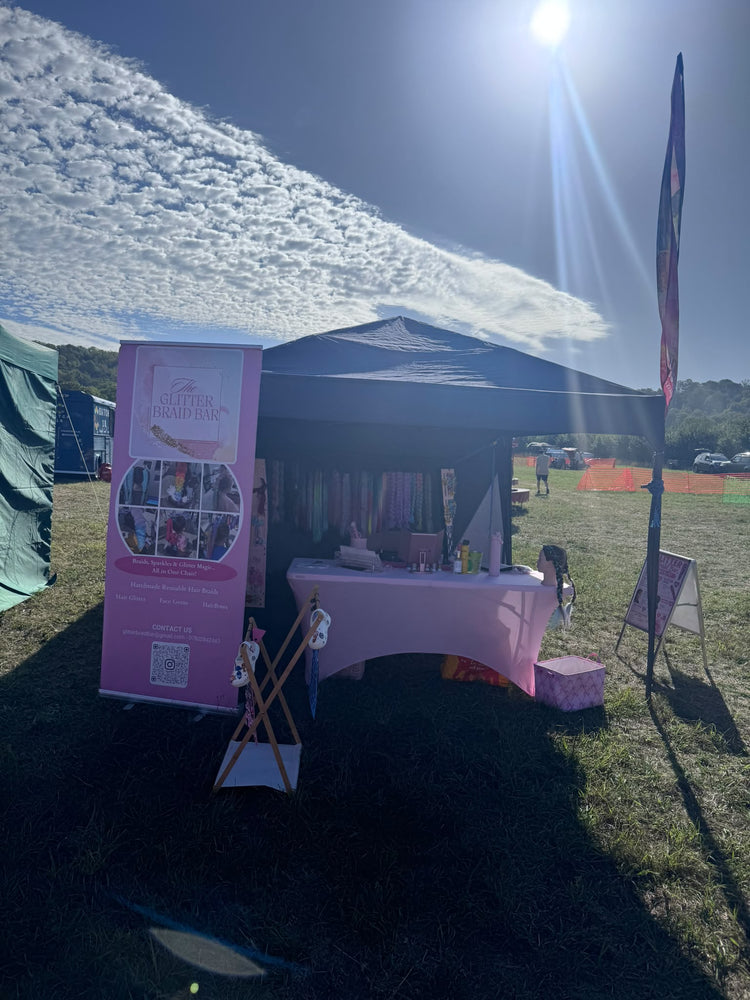 Glitter braids by The Glitter Braid Bar at the Heavy Horse Show