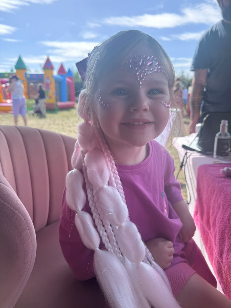 Glitter braids by The Glitter Braid Bar at the Heavy Horse Show