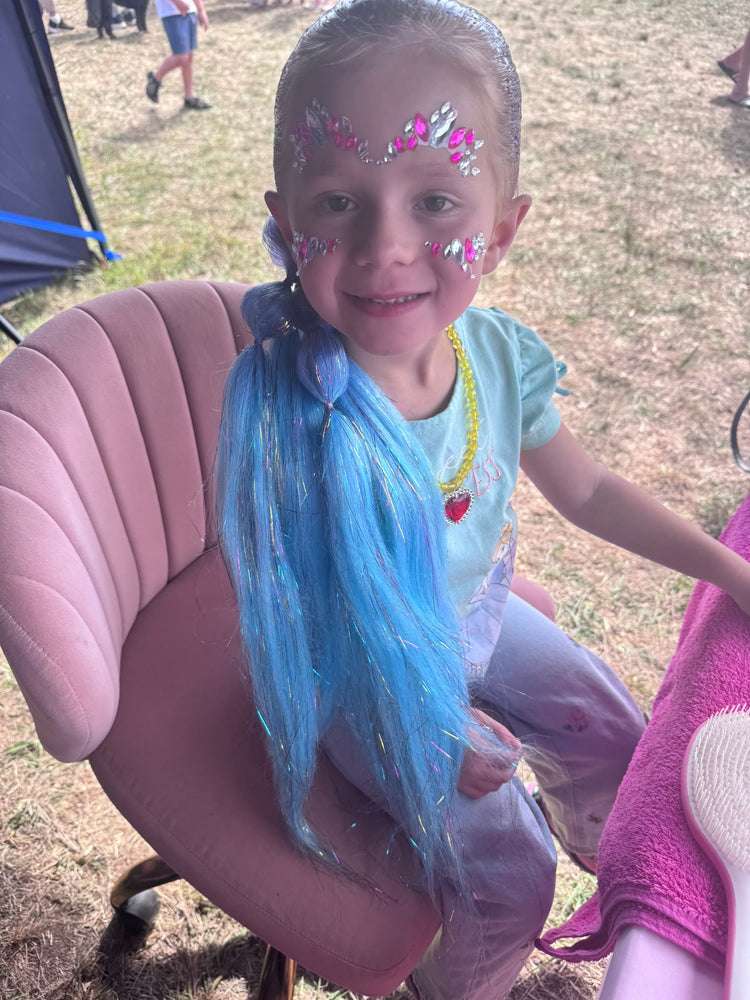 Glitter braids by The Glitter Braid Bar at the Heavy Horse Show