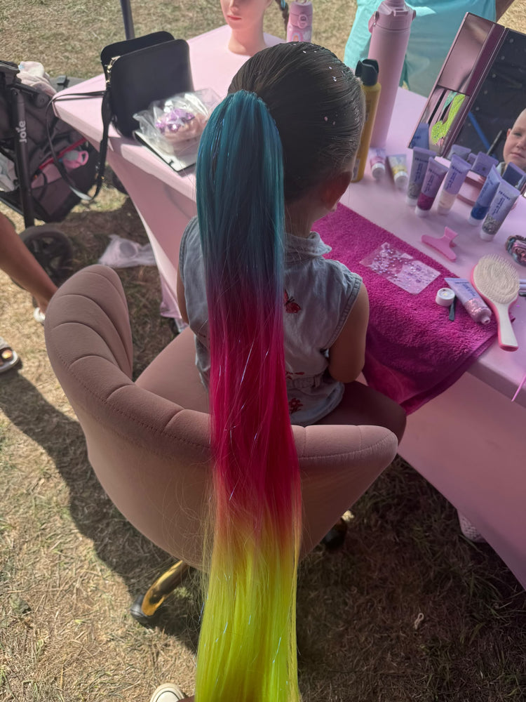 Glitter braids by The Glitter Braid Bar at the Heavy Horse Show