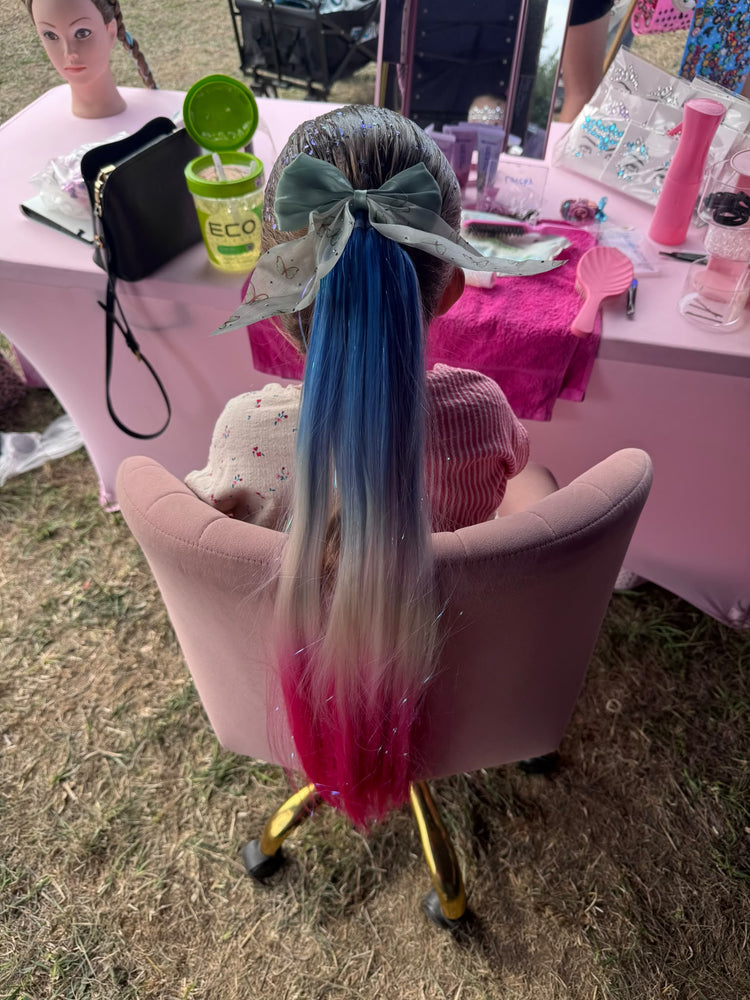 Glitter braids by The Glitter Braid Bar at the Heavy Horse Show