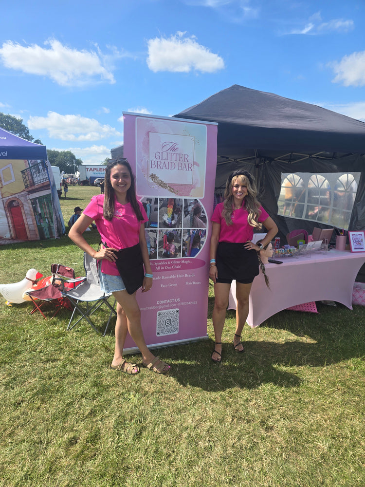 Glitter braids by The Glitter Braid Bar at the Kent County Show